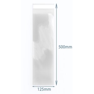 Premium 125x500mm Reseal Polypropylene Bags Clear Glamorous Packaging