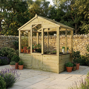 4ft x 6ft Traditional Wooden Shiplap Greenhouse Potting Shed