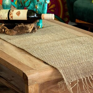Seagrass Fringe Table Runner Eco Friendly Handwoven Decor
