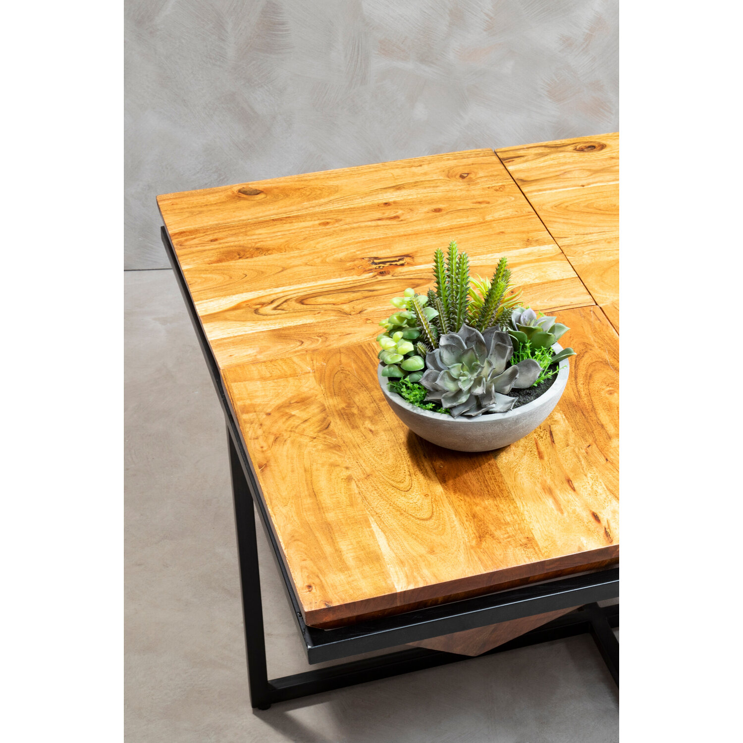 Shimla Acacia Pyramid Coffee Table - Silver