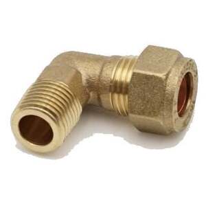 Prima Classic Compression Elbow 10mm x 1/4 Male - MPN 24613101 - Versatile Brass Fitting for Water a