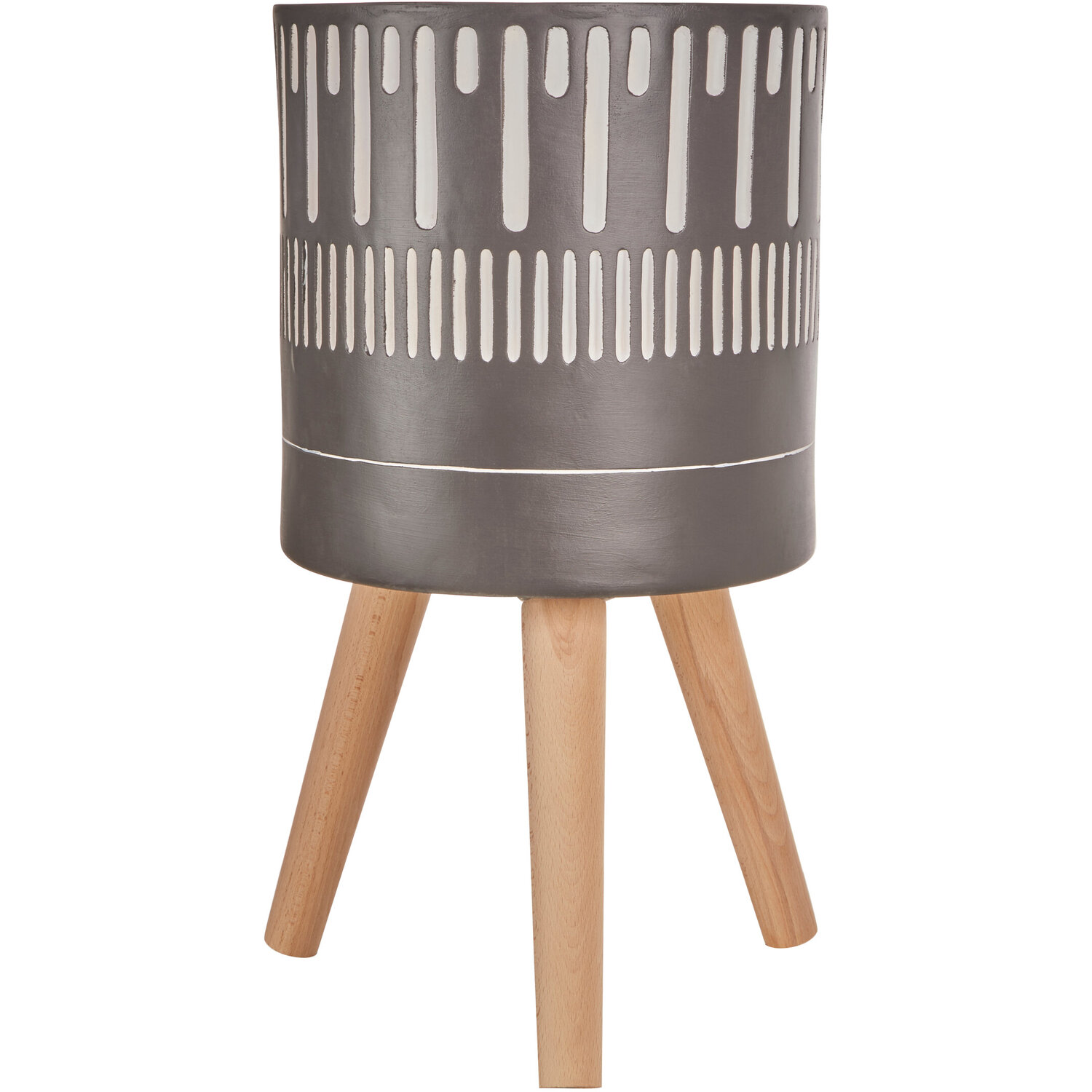 Darnell Large Black And White Finish Planter - Black & White