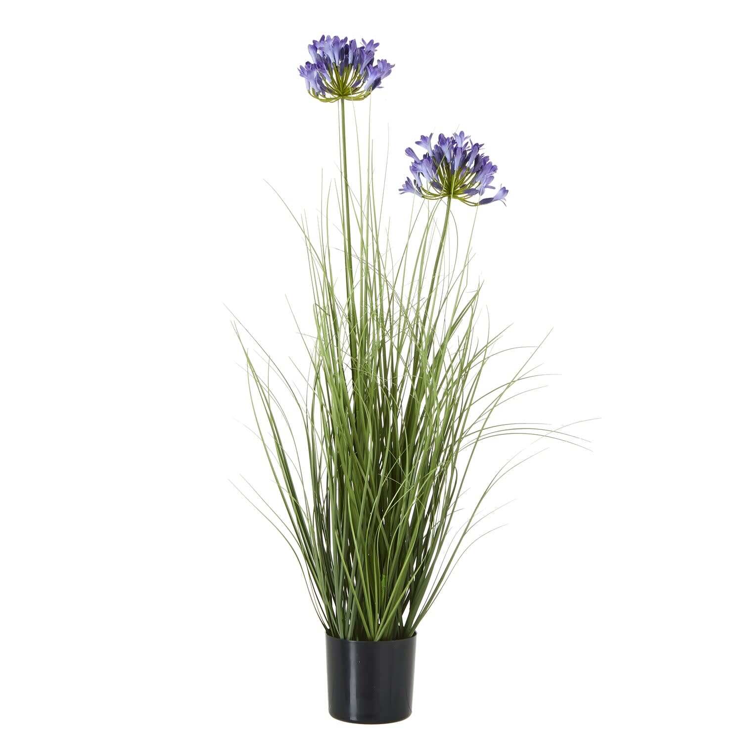Artificial Purple Agapanthus Pot Not Included - Blue
