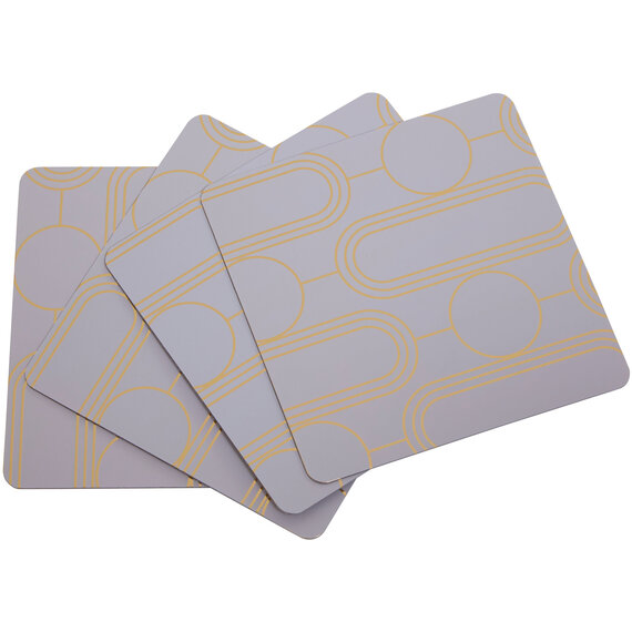 Frosted Deco Set of 4  Lilac Coasters