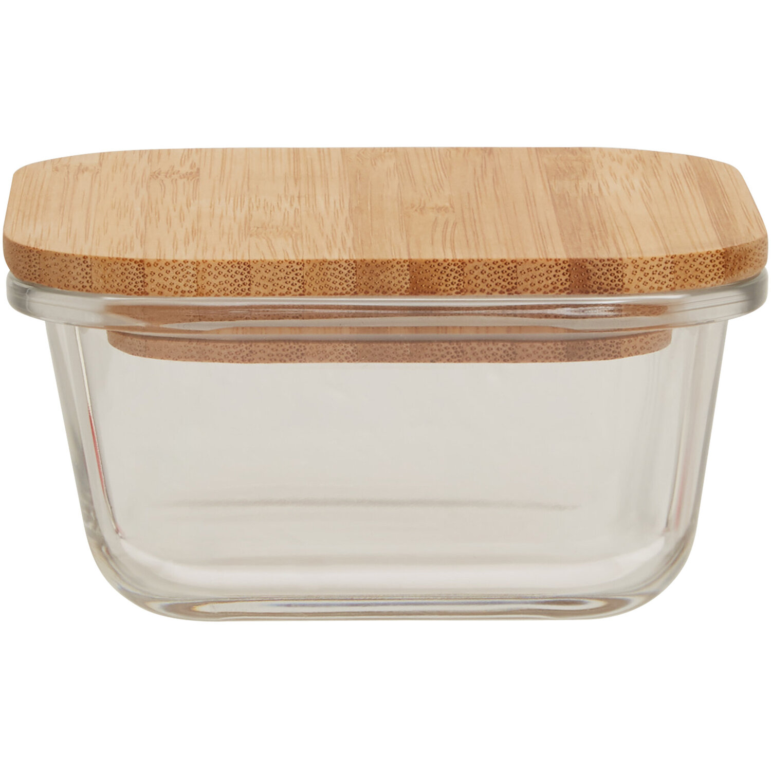 Freska 320ml Glass Container With Bamboo Lid - Transparent