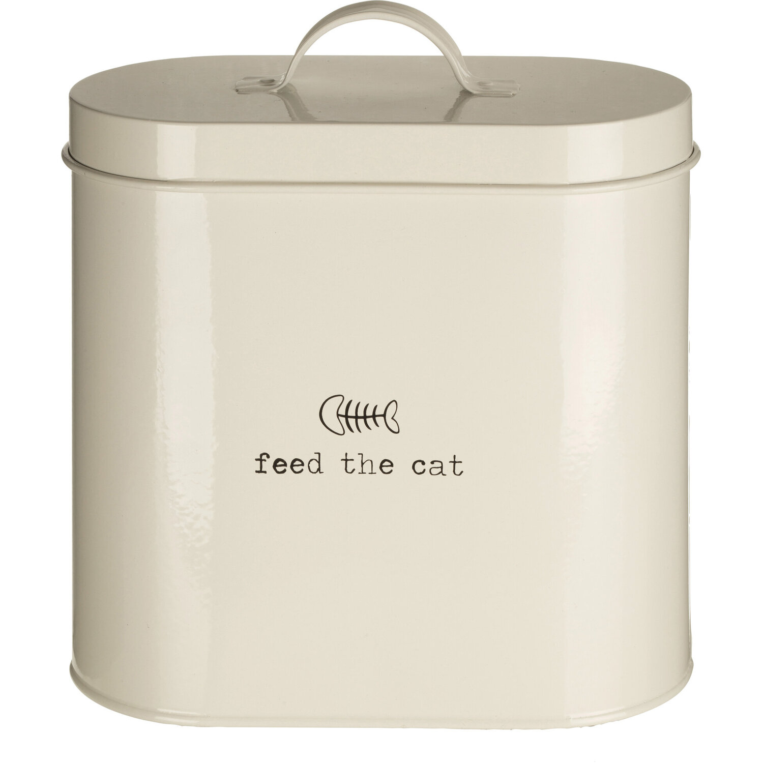 Adore Pets Feed The Cat Food Storage Bin with Scoop 2.8 Litre - Cream