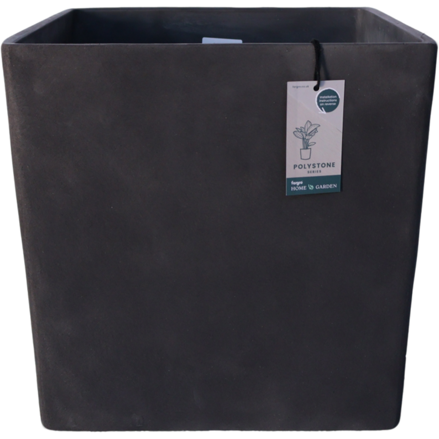 Fargro Home And Garden Fargro Home & Garden Square Planter | Light Grey Polystone | L30×W30×H30cm | 24L - Light Grey / 400Mm