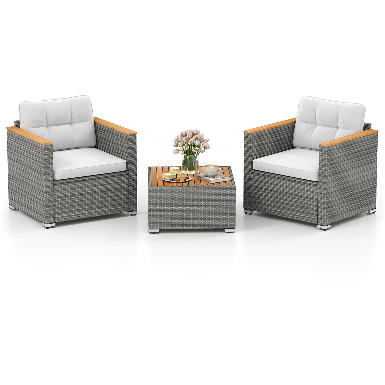 Patio Sofa Set - White