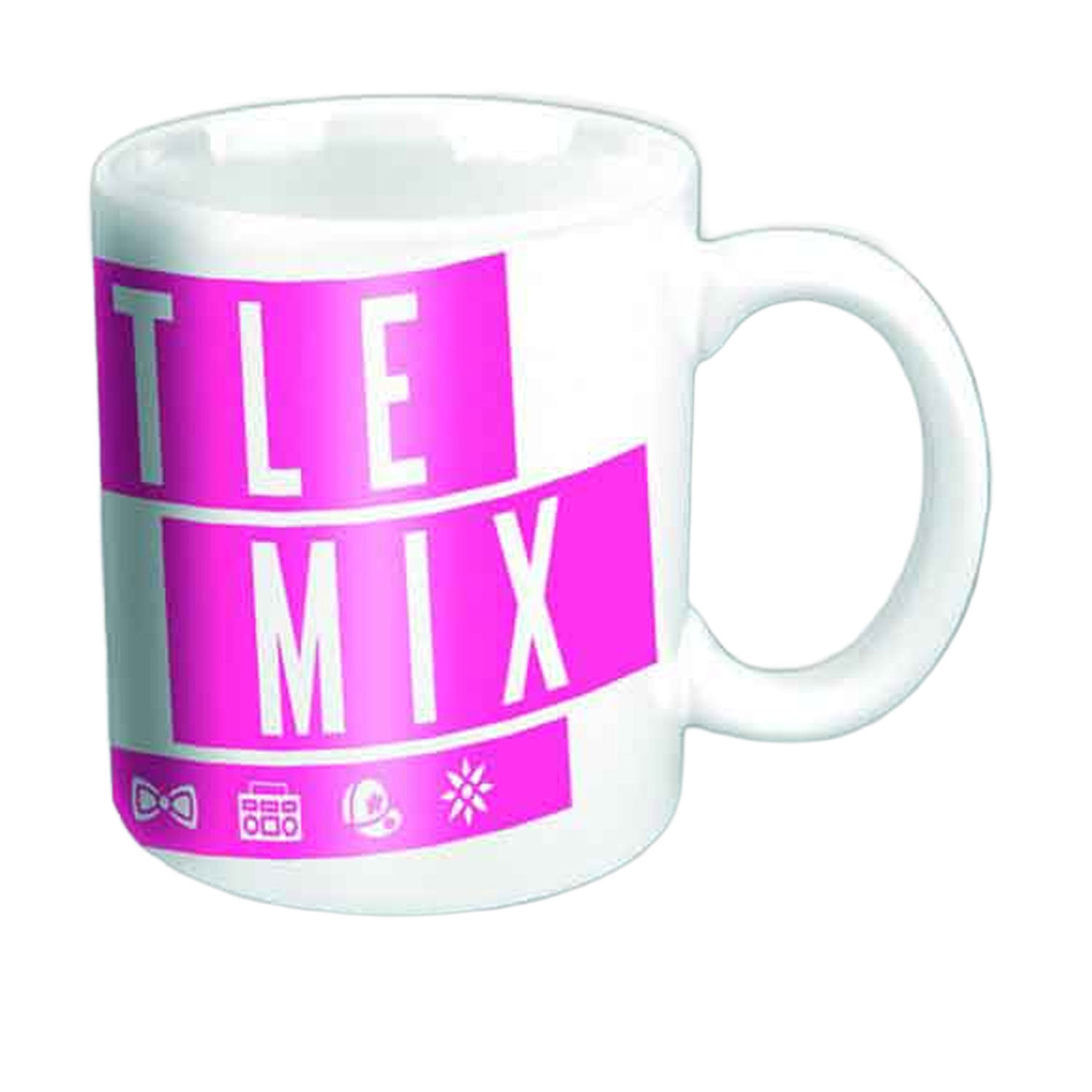 Little Mix Logo Stoneware Mug - White/Pink