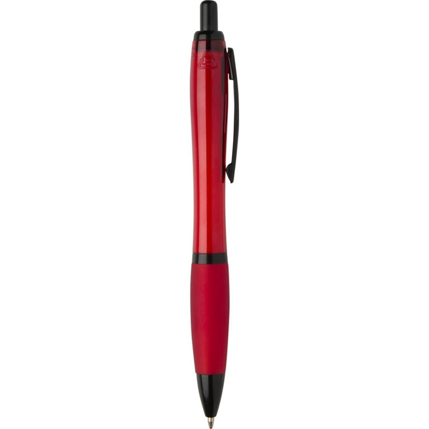 Floso Nash Contrast Detail Recycled Plastic Ballpoint Pen - Red