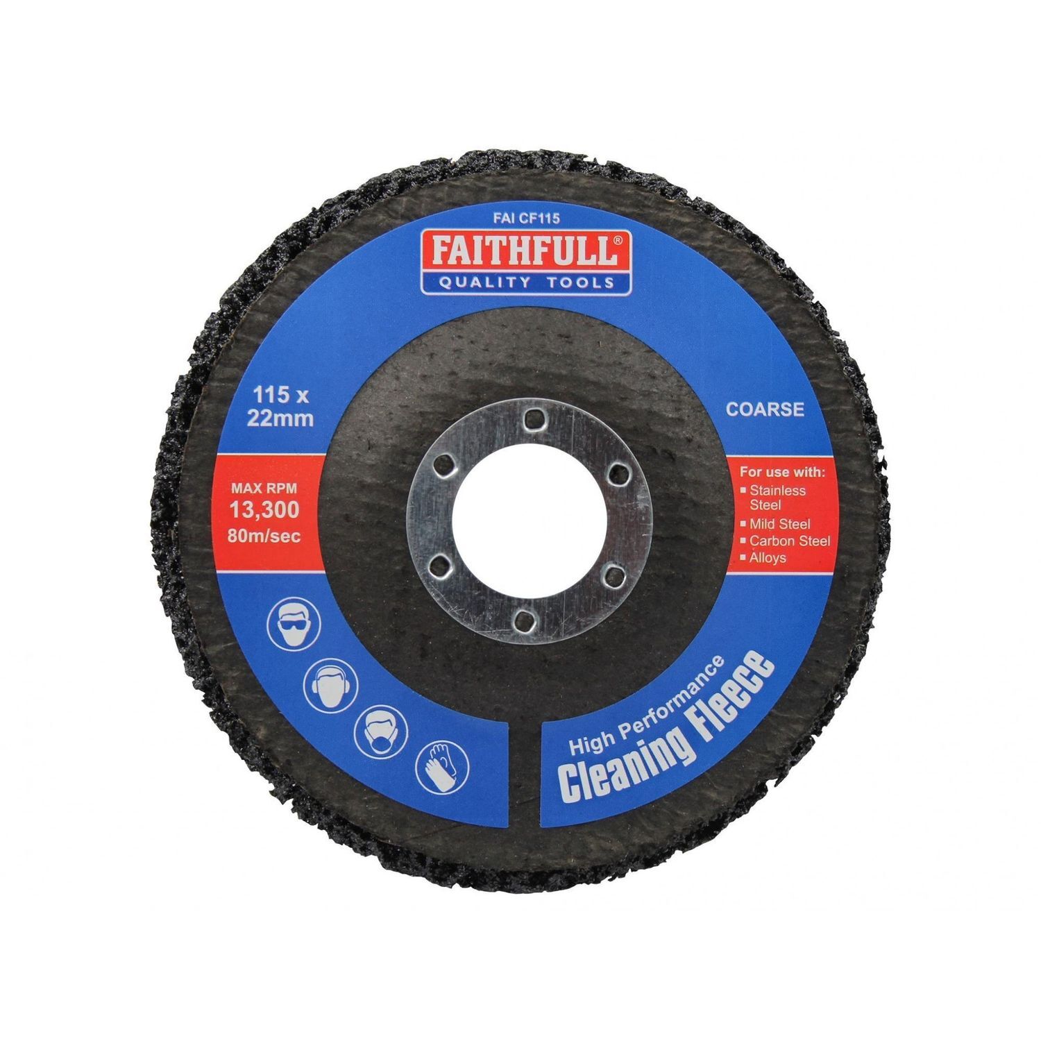 Faithfull Cleaning Fleece Discs - Multi Colour