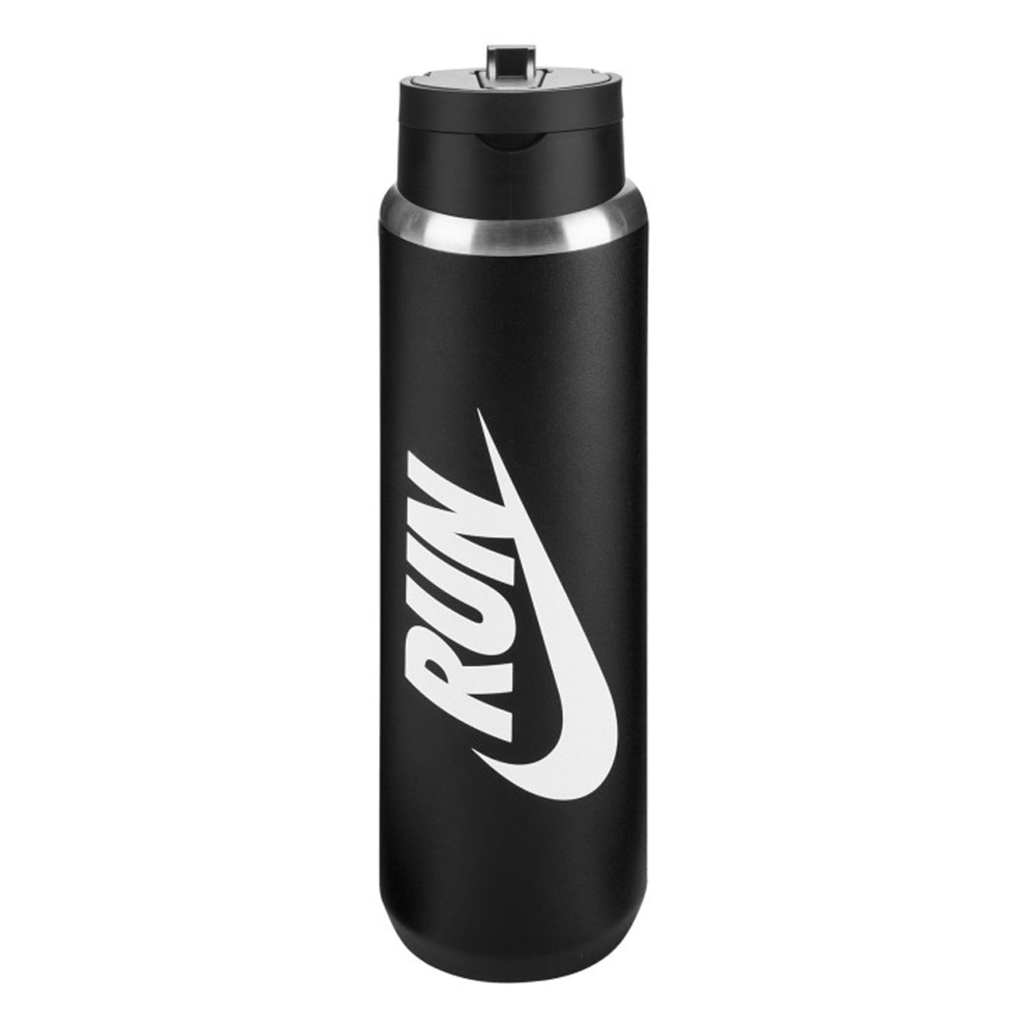 Nike Recharge Run Straw Stainless Steel 680Ml Water Bottle - Black