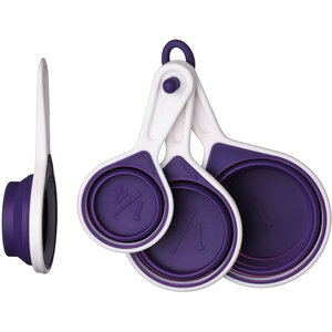 Zing Set of 4 Collapsible Purple Silicone Measuring Cups