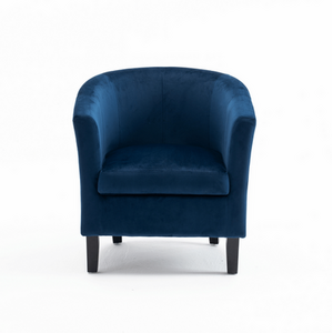 Dark Blue Bedford Small Padded Curved Back Tub Chair shot 16028154
