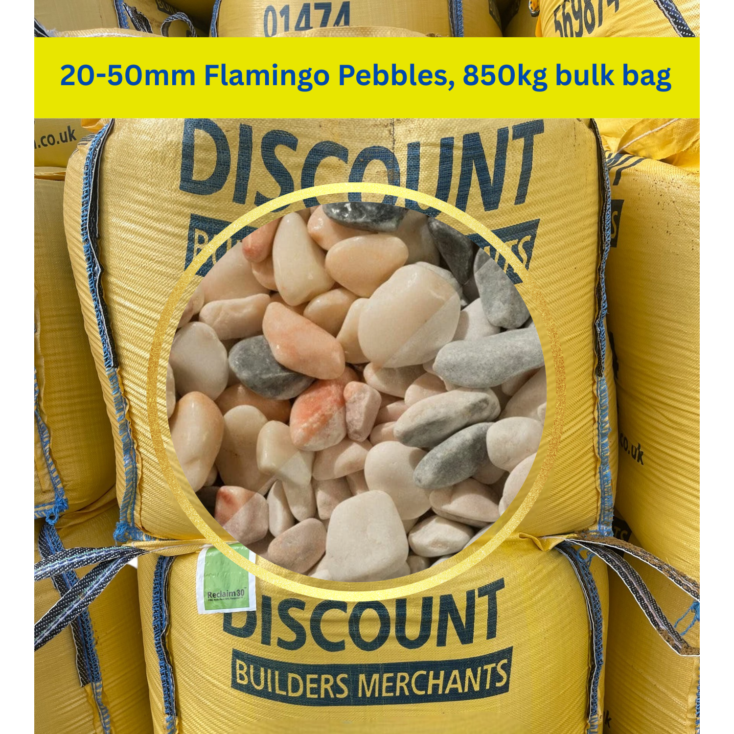 - 20-50mm Flamingo Pebbles850Kg Bulk Bag Free Delivery - Image 2