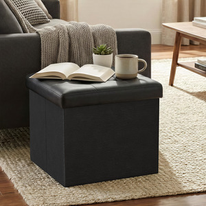 SONGMICS Elegant Storage Ottoman with Tufting