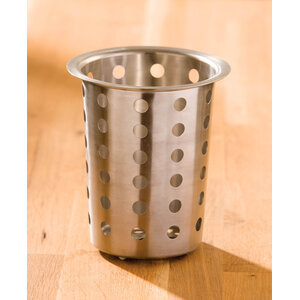 Soren Brushed Stainless Steel Cutlery Caddy with Holes