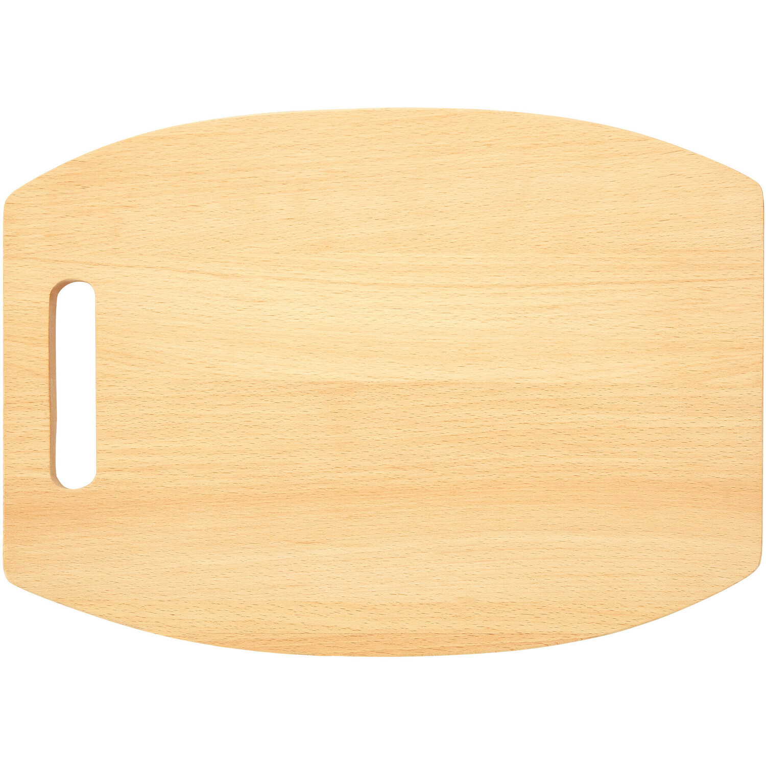 Interiors By Premier Lyna Curved Rectangular Beech Wood Chopping And Serving Board - Natural