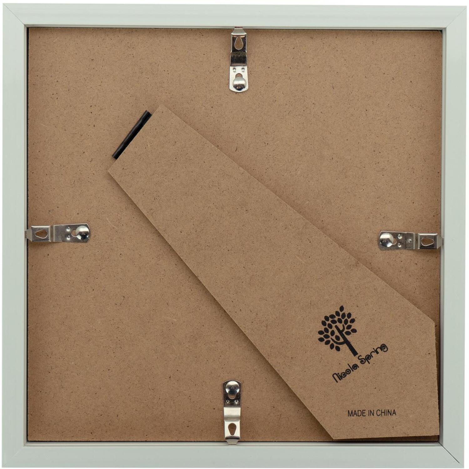 3D Box Photo Frames - 8 x 8" with 4 x 4" Mount - White/White - Pack of 2 - White