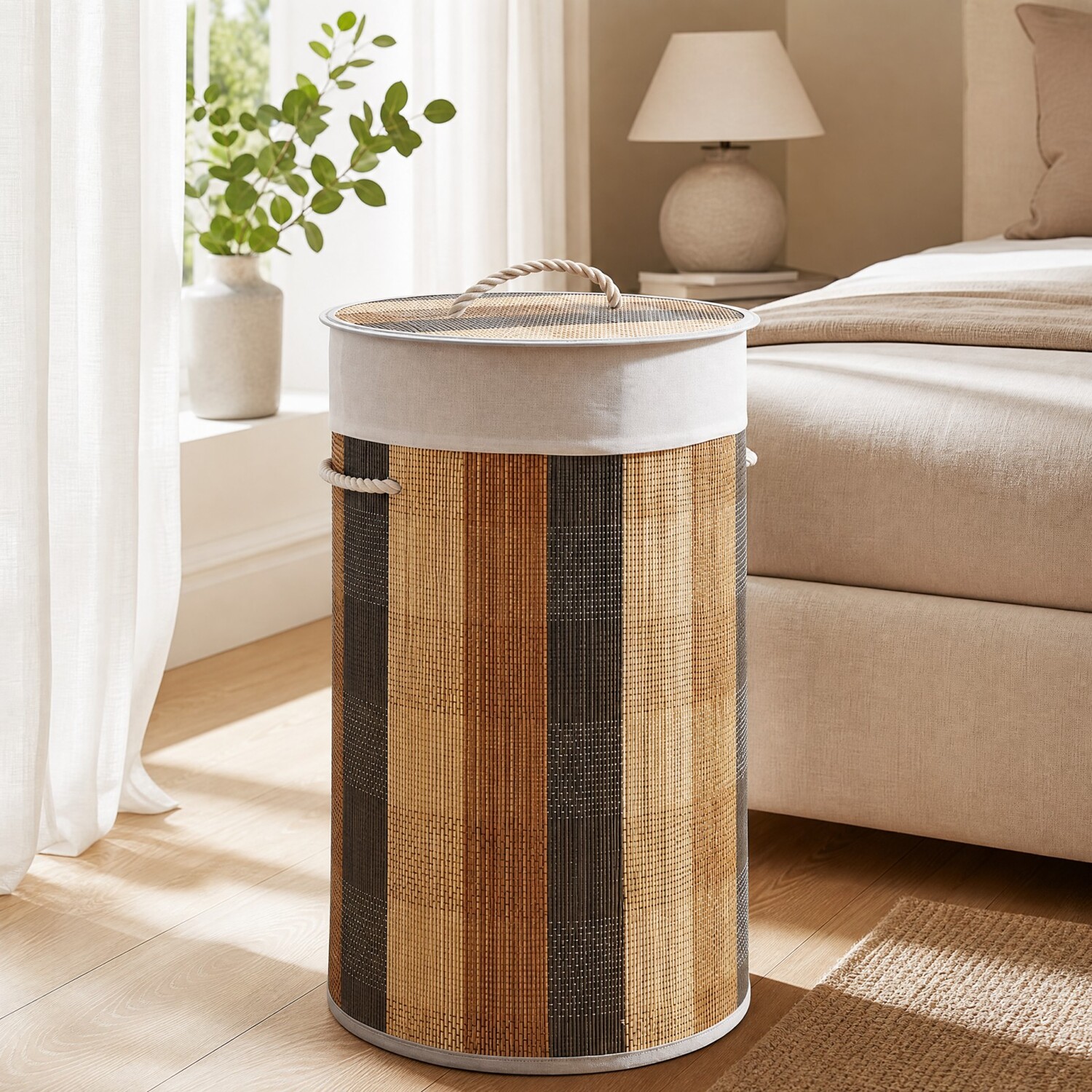 Costway 50L Laundry Hamper - Brown