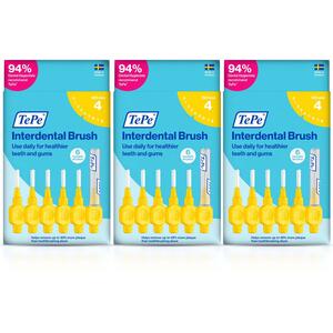 Tepe Interdental Brush Yellow 0.7mm - Pack of 3