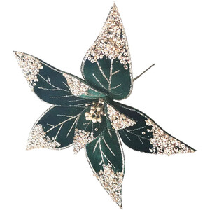 Emerald and Gold Poinsettia