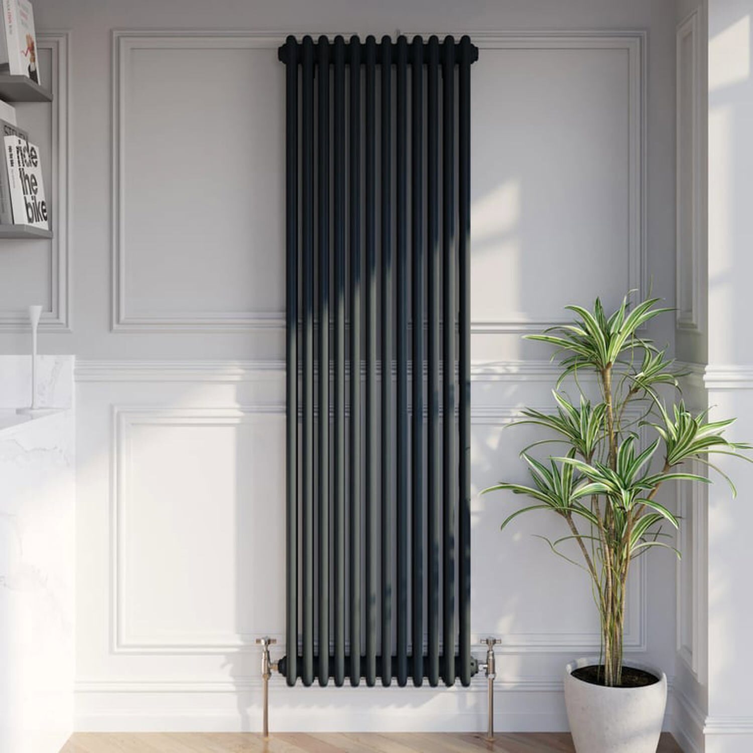 Temprazo Traditional Colosseum Double Bar Column Radiator Anthracite 300 X 1190Mm - Anthracite / 1800Mm / 100Mm / 560Mm