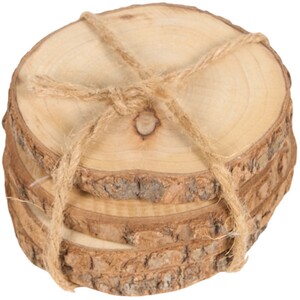 Set of 4 Fir Wood Coasters