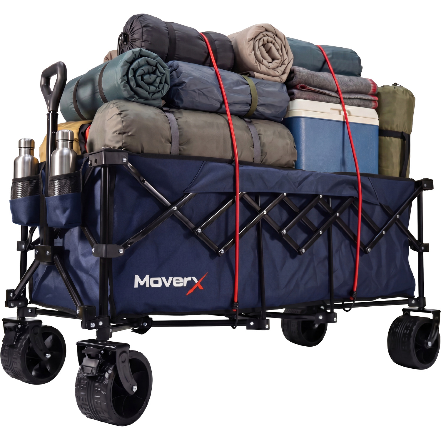Moverx Folding Camping Festival Trolley On Wheels 300L - Blue