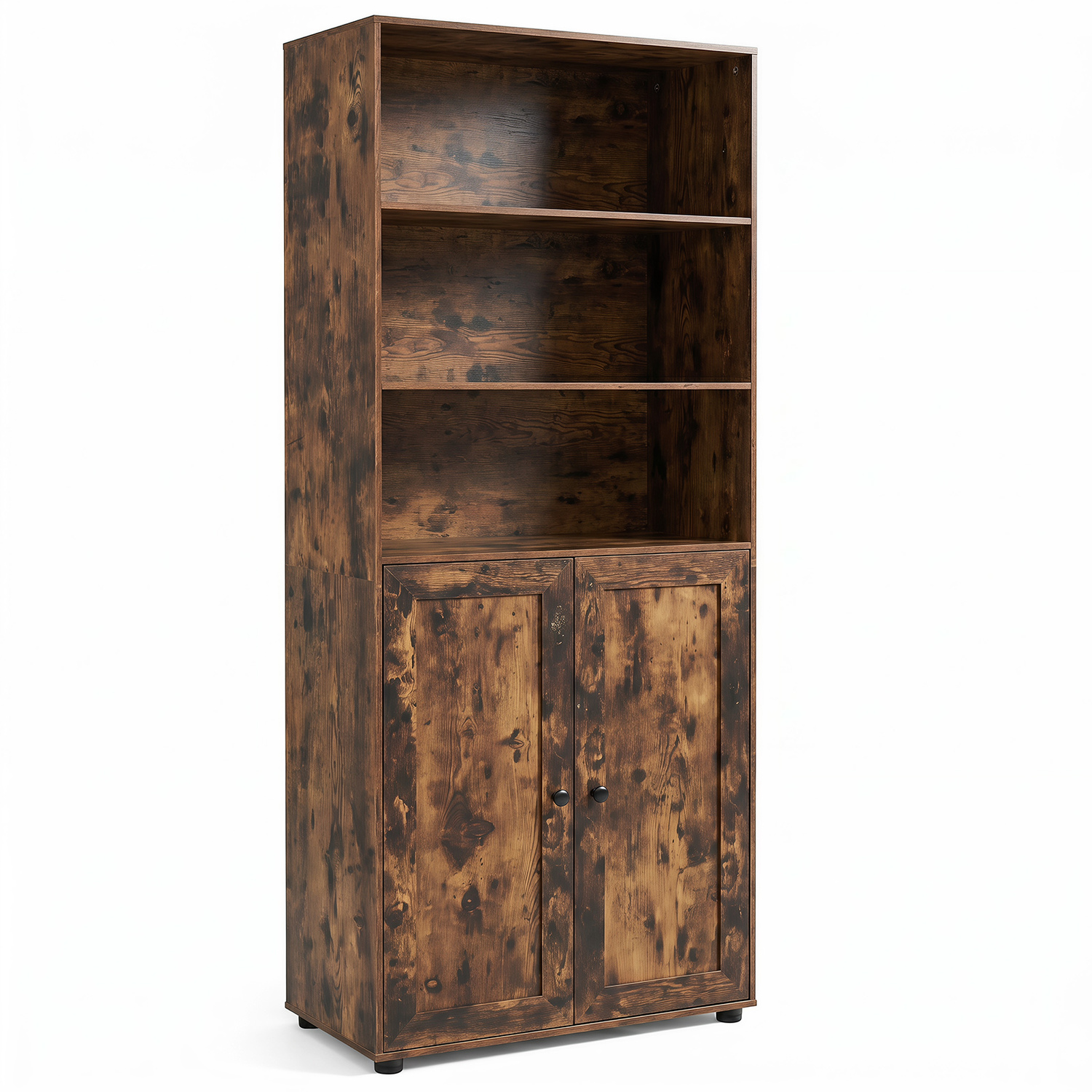 Costway Modern Freestanding Wooden Bookshelf Storage - Coffee
