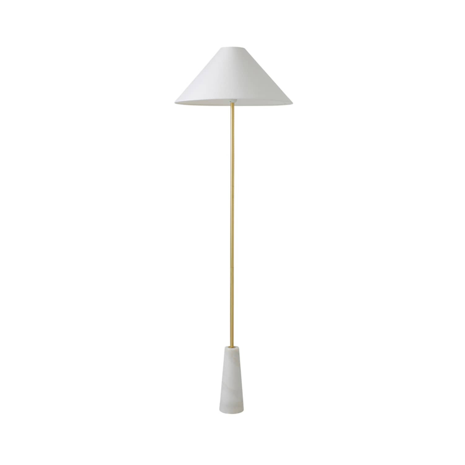 B&Q - Margot White Marble Base Floor Lamp With A Linen Tapered LampshadeBulb Included - Image 4