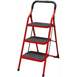 TUFFMATE Folding Steel Step Ladder with Handrail