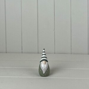 Small Light Green/White Ceramic Gonk Decoration