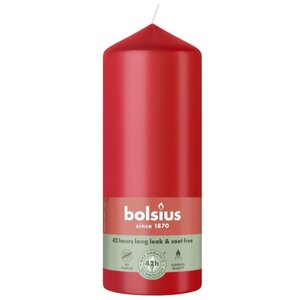 Delicate Red Bolsius Pillar Candle 2 Pack Red