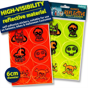 Packof6HalloweenHigh-visibilityReflectiveSafetyStickersbyEmotionery