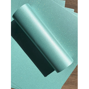 10 Sheets of A4 Sea Blue Sparkle Card