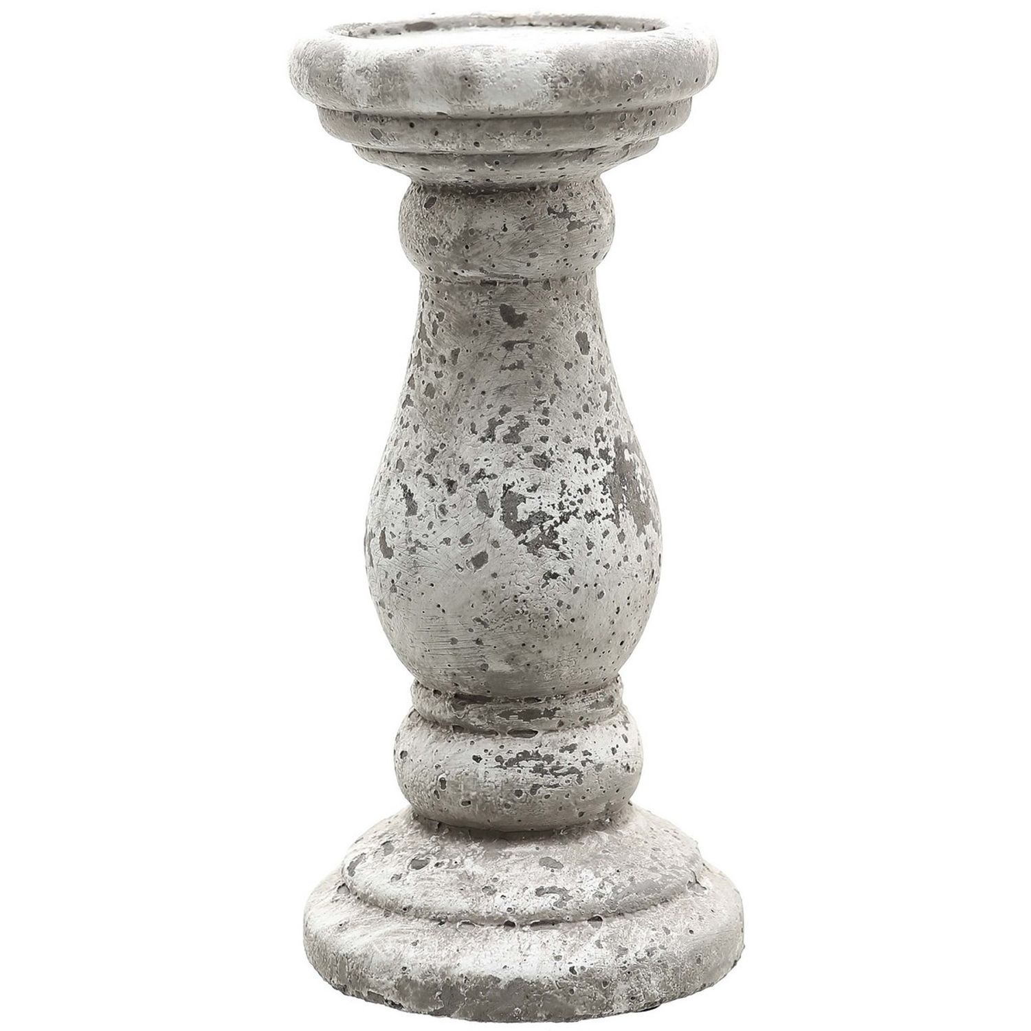 Hill Interiors Stone Effect Candle Holder - Stone