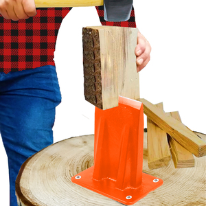 SPARES2GO Kindling Splitter Log Wedge High Visibility Wood Splitting Firewood Timber Mounted Chisel