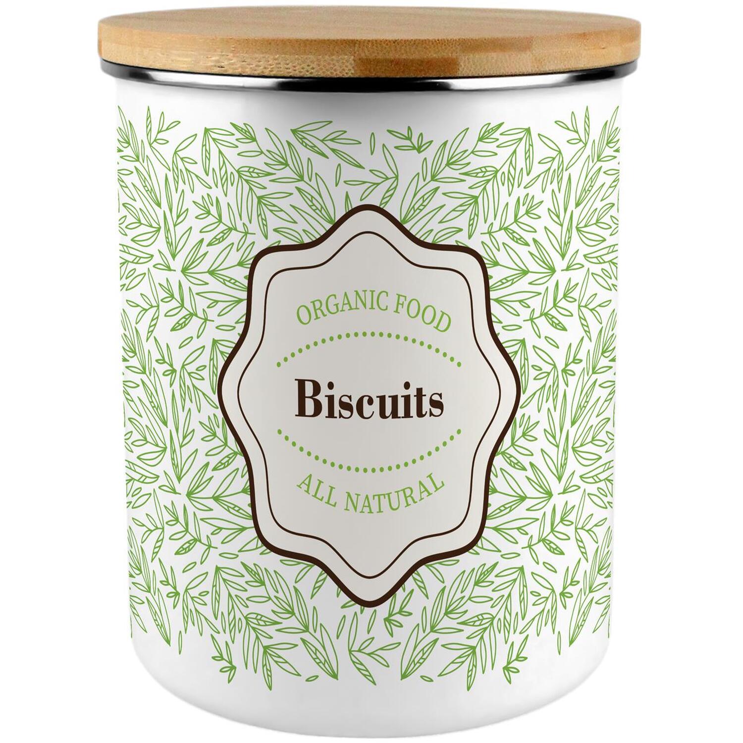 B&Q -  Organic Green Leaves Extra Large Biscuit Tin - Image 3
