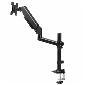 Single Monitor Arm Gas Spring Adjustable VESA Mount for Office Black