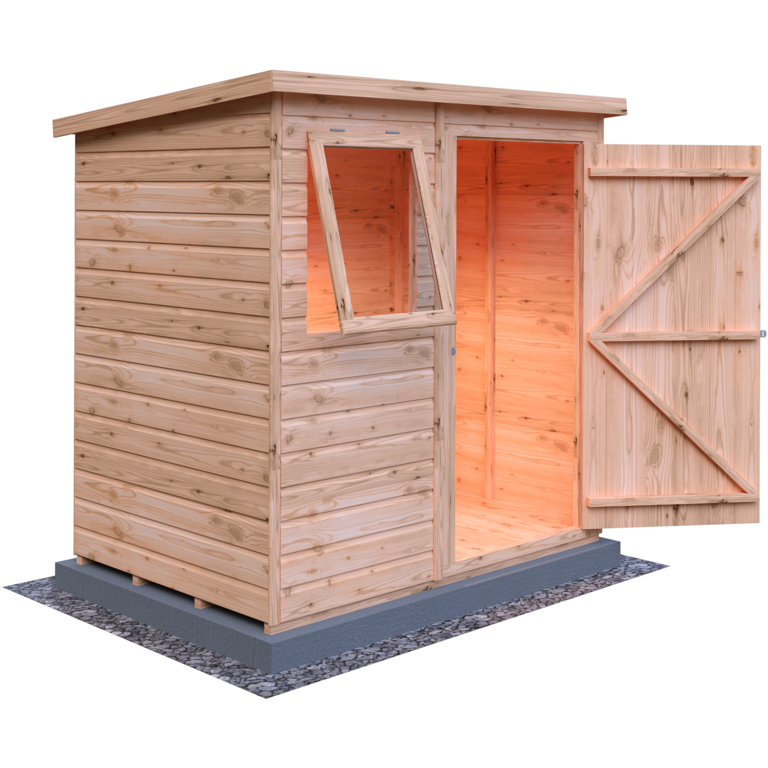 B&Q - Shiplap Pent Tongue And Groove Garden Shed Workshop Approx 6 X 4 Feet - Image 4