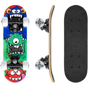 17-Inch Mini Skateboard for Kids, Monster Design
