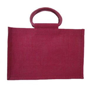 Red Jute Gift Bag with Handles (35x15x25cm high)