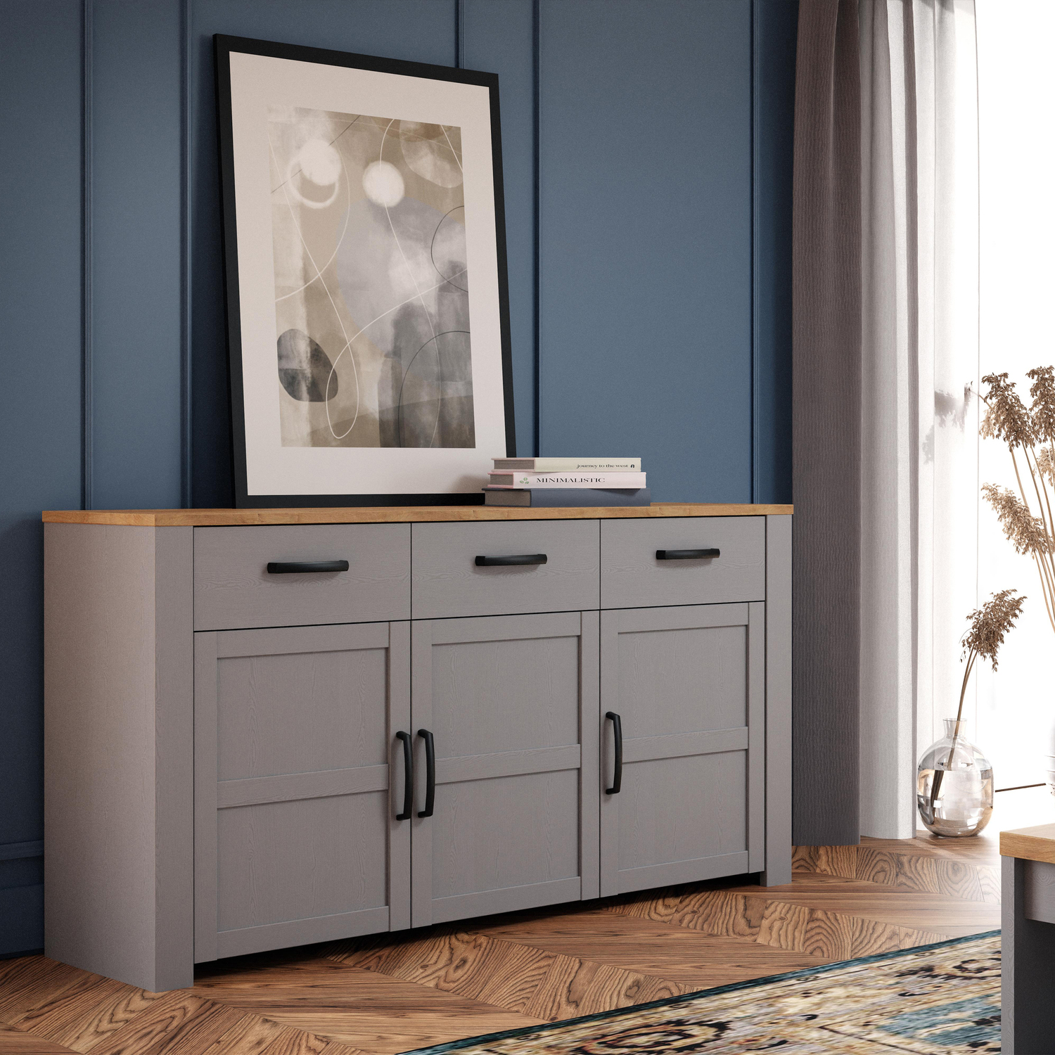 B&Q - Bohol Sideboard In Riviera Oak/grey Oak - Image 4