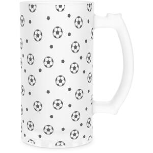 Footballs Frosted Glass Stein