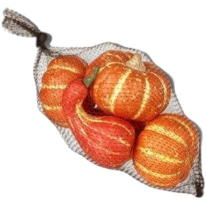 Set of 5 Decorative Pumpkins