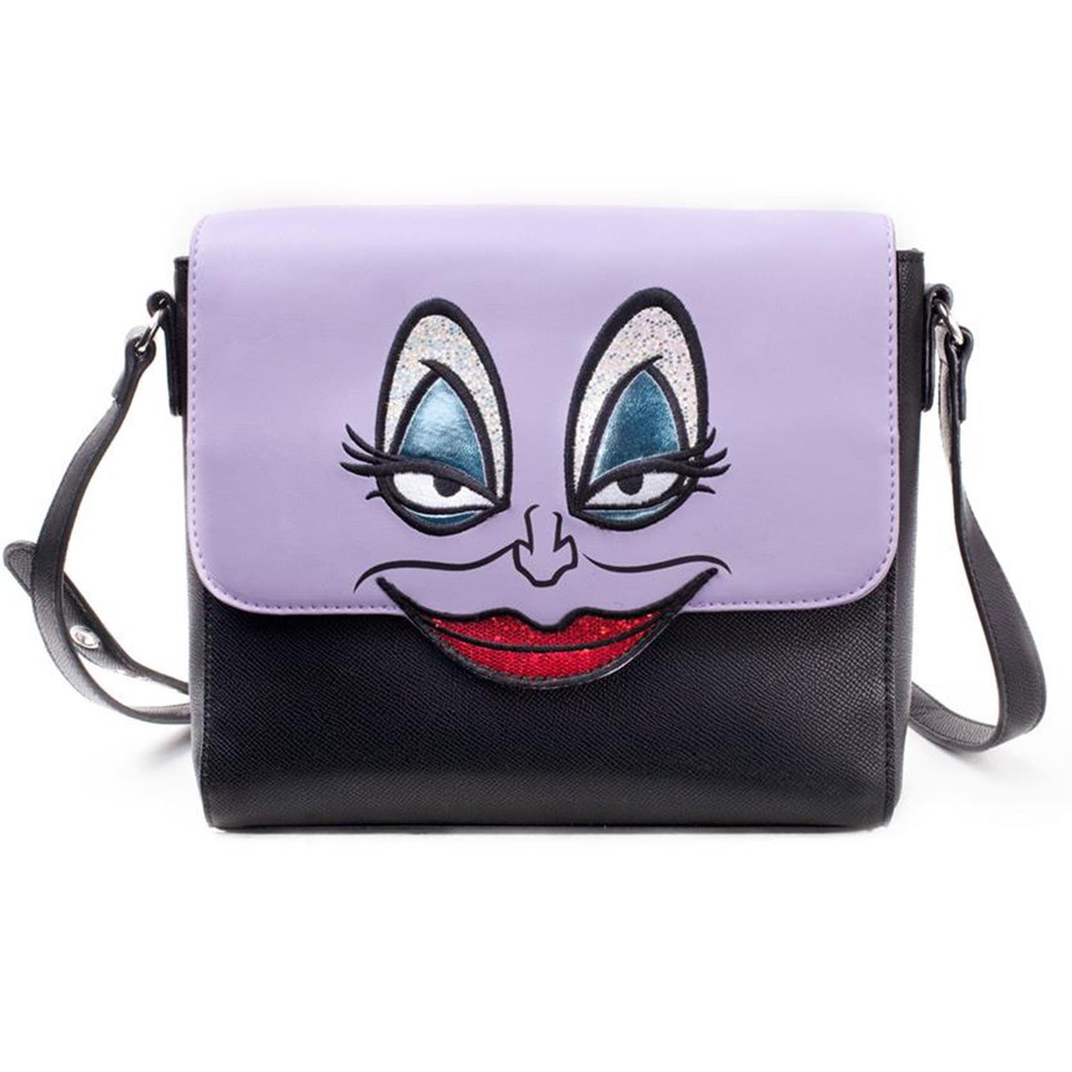 Disney Little Mermaid Shoulder Bag Ursula Croco Face New Official Black - Image 2
