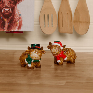 Highland Cow Salt and Pepper Shakers Set