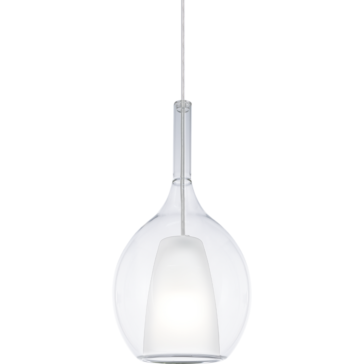 Ideal Lux Lighting Kalique Pendant Light Glass - Glass