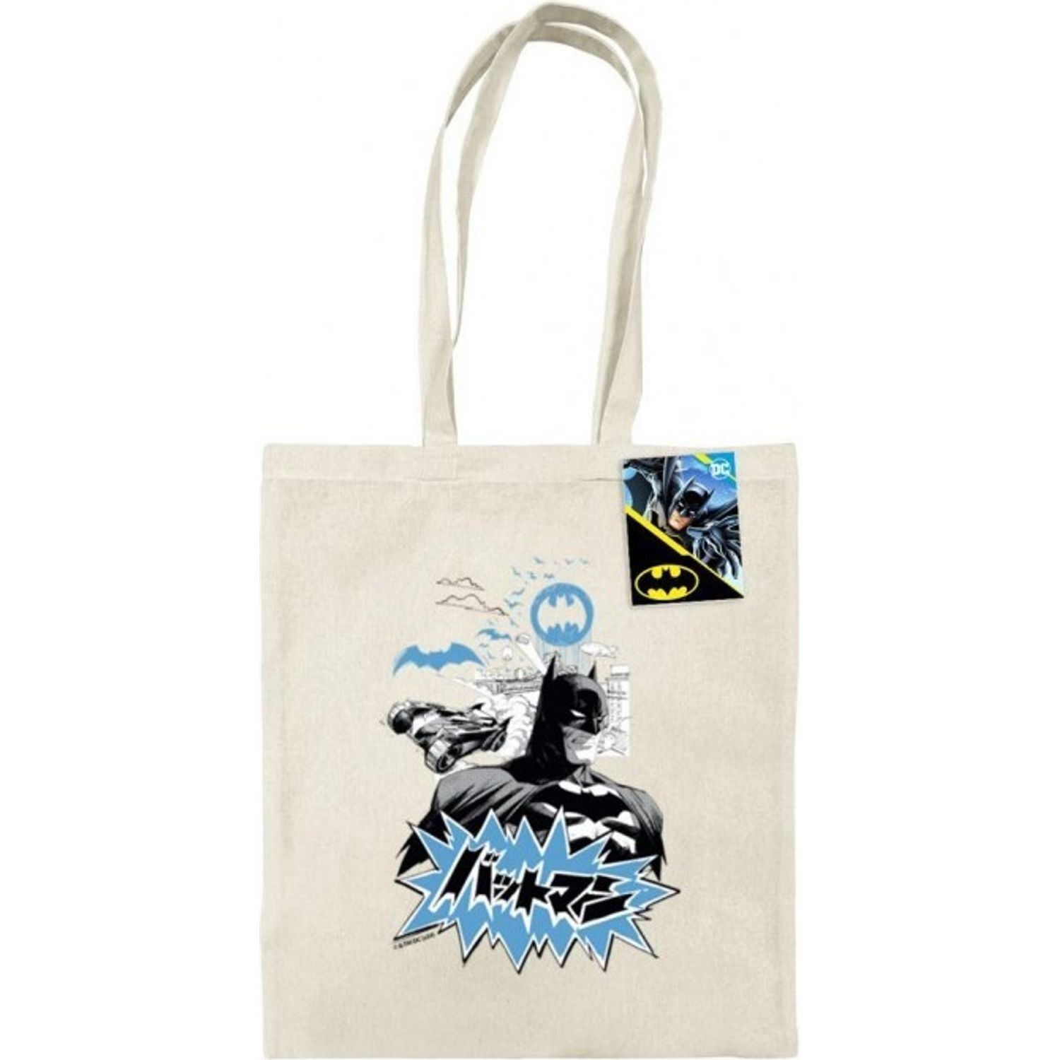 Batman Japanese Tote Bag - White/Black/Blue